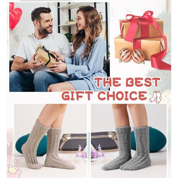 ❤️Women Fuzzy Socks Soft Warm Fluffy Sleep Thermal Plush Casual Cozy Home Socks - Picture 6 of 6